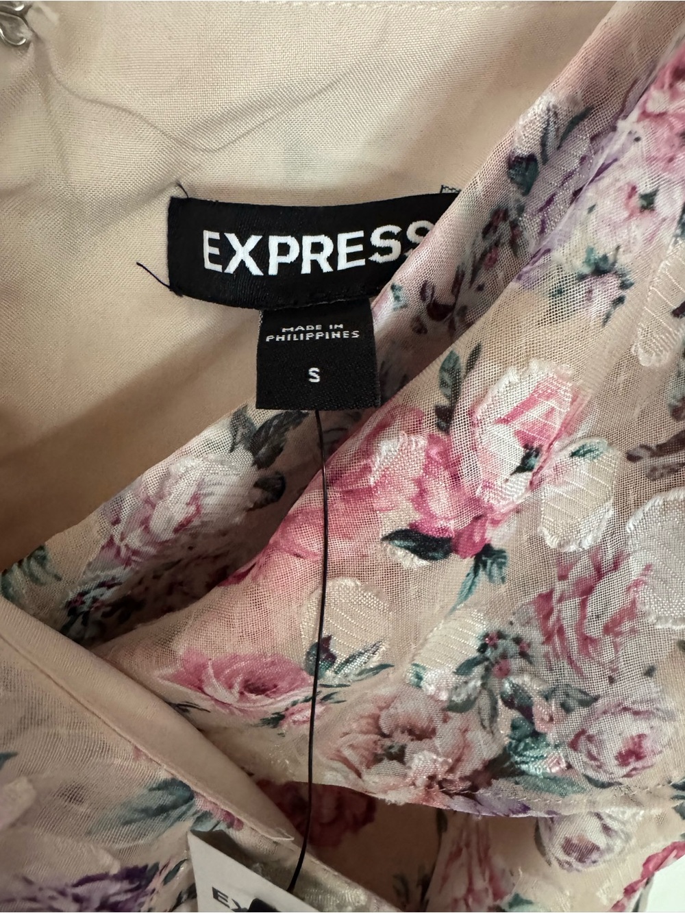 Express Pink Floral Ruffle Sundress - Picture 4 of 5